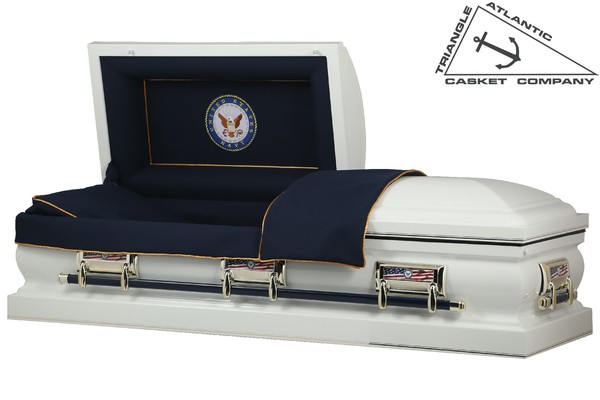 Triangle Atlantic Casket Company – Military Navy White